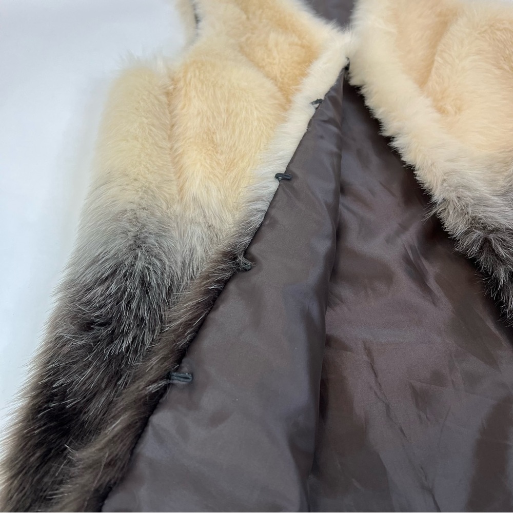 Democracy faux fur two tone warm winter vest sleeveless jacket coat - Picture 3 of 8